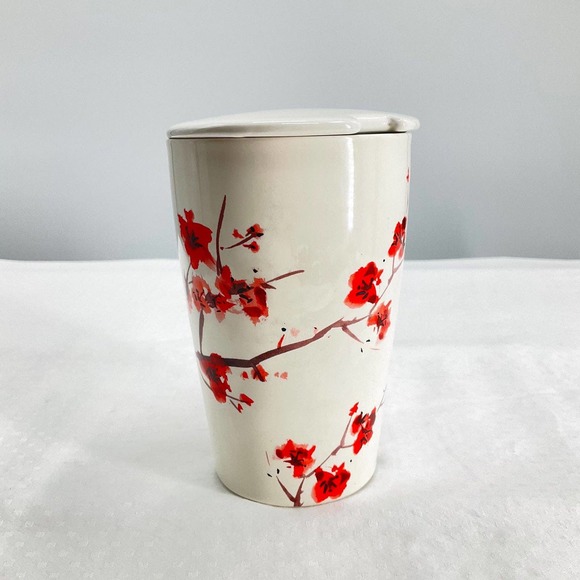 Tea Forte Dining Tea Forte Travel Coffee Mug Cup 2 Fl Oz Cherry